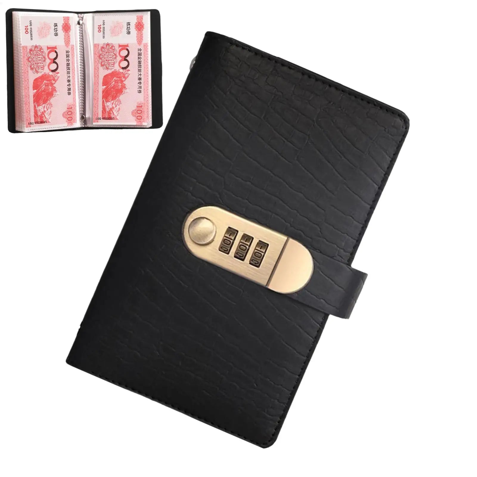 Money Book for Cash Saving Savings Challenges Book with Combination Lock Budget Planner 100 Pages Wallet Organizer for Travel Oasis Select