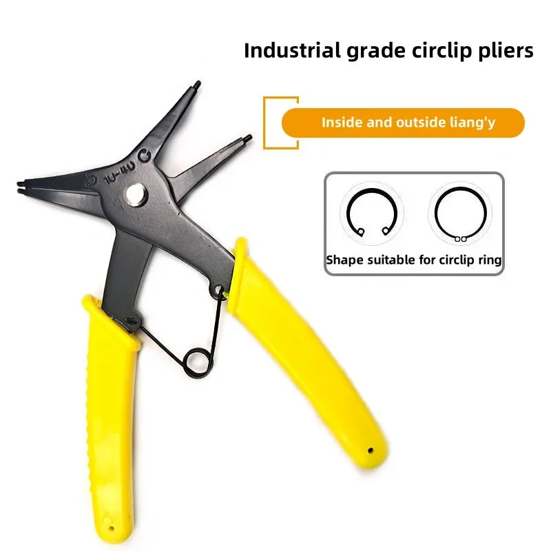Circlip Pliers 2 in 1 Internal and External Dual Purpose Pliers External Spring Pliers Large Retaining Ring Removal Tool 1pcs Oasis Select