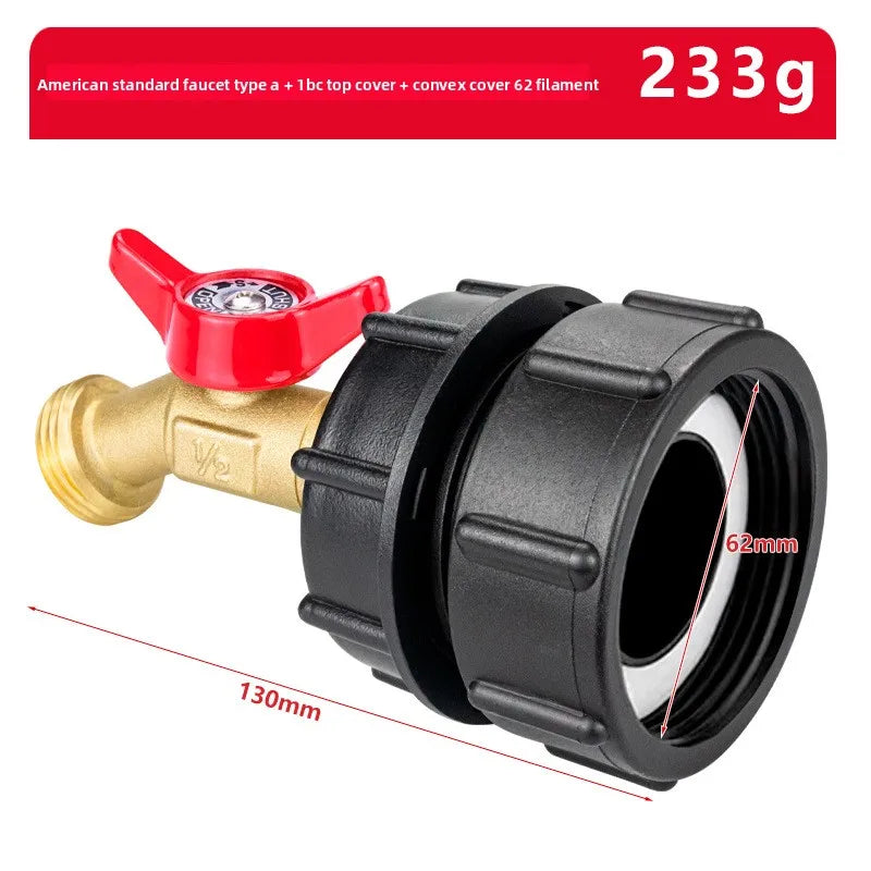 IBC Tote Tank Adapter Male Thread Drain Hose Connector Faucet Tap Valve Fitting Part Tank Faucet Adapter Oasis Select American DN15
