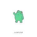Funny Frog Zinc Alloy Brooch – Cartoon Animal Badge Pin Novelty Brooch Pin Oasis Select Funny Frog