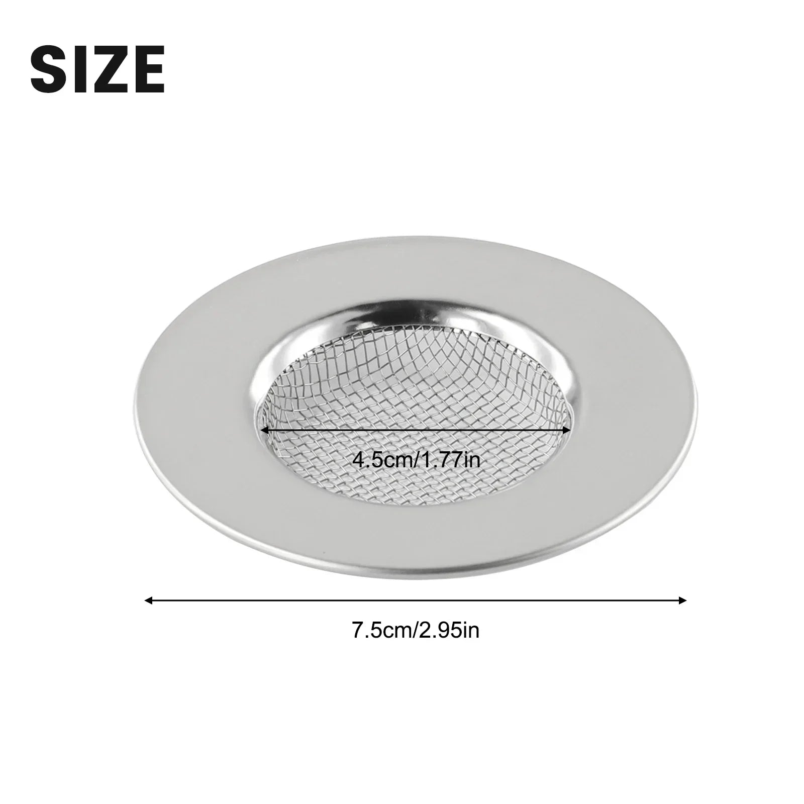 7.5 Cm Bathtub Hair Catcher Stopper Stainless Steel Shower Drain Hole Filter Trap Kitchen Metal Sink Strainer Floor Drain Oasis Select