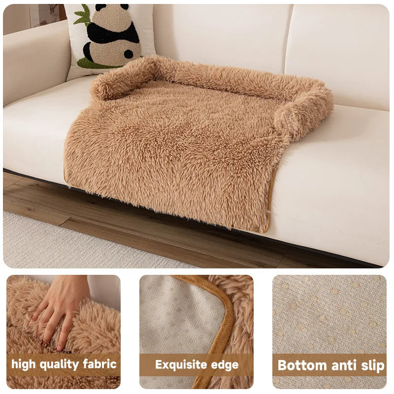 2025 New Style Sofa Pet Pad, Plush Dog Bed, Warm and Anti-slip Pet Sleeping Sofa Pad for Autumn and Winter Oasis Select