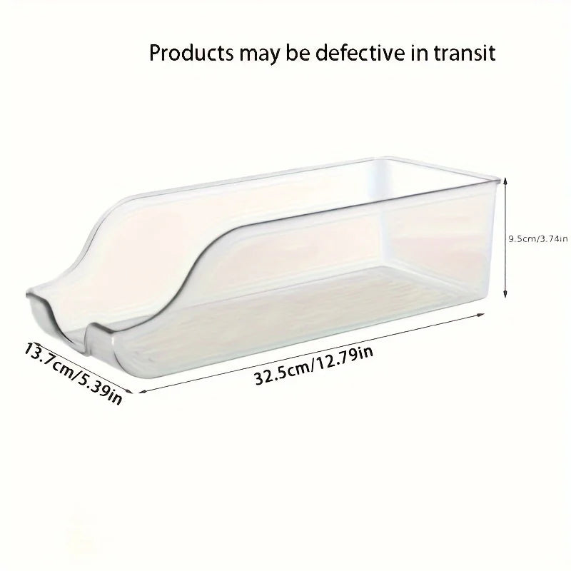 Household Refrigerator Storage Box, Kitchen Refrigerator Large Capacity Stacked Storage Rack, Organizing Water, Snacks, and Cans Oasis Select claer-1pc
