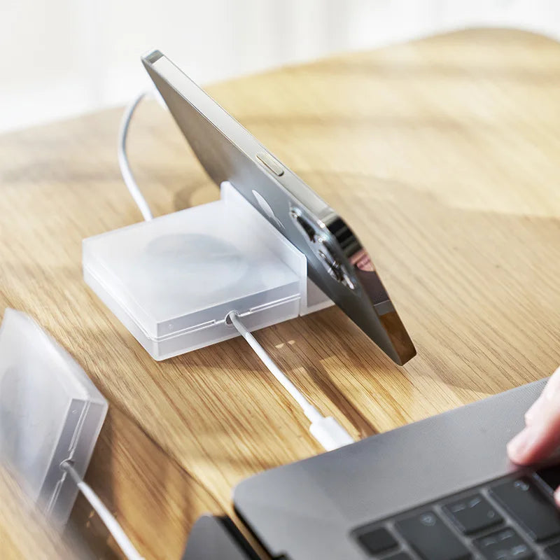 Transparent Cable Organizer & USB Cord Winder Storage Case