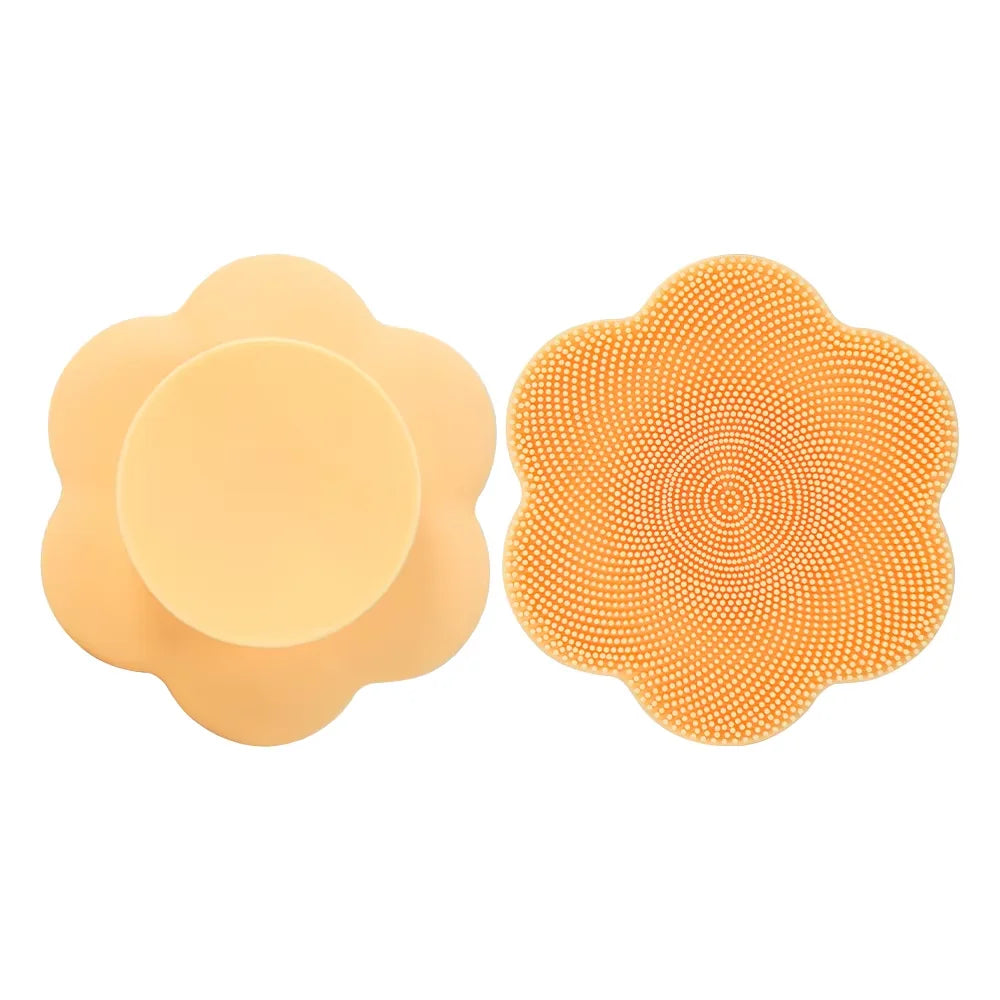 Silicone Exfoliating Shower Brush – Body & Scalp Massager Silicone Shower Brush Oasis Select GJ32-yellow
