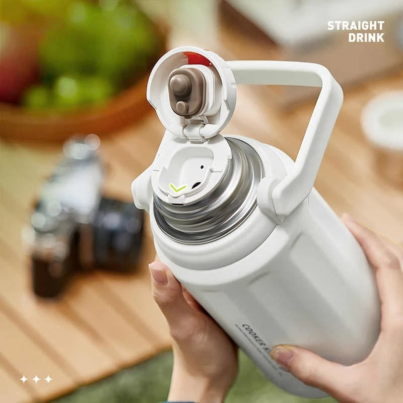 0.9/1.2L Thermal Water Bottle Stainless Steel Thermos Bottle Keep Cold and Hot Water Bottle Thermos for Tea Coffee Vacuum Flasks Oasis Select