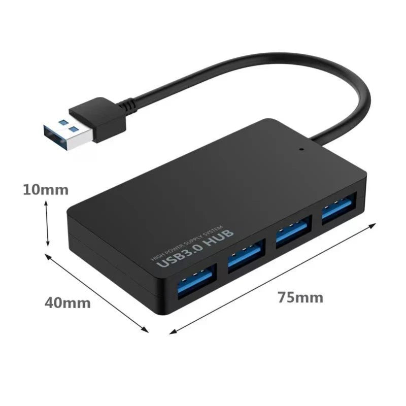 USB 3.0 Hub High Speed 4 Ports HUB Adapter Data Cable Splitter Expander Support Multi Systems Plug and Play Multi USB Adapter Oasis Select