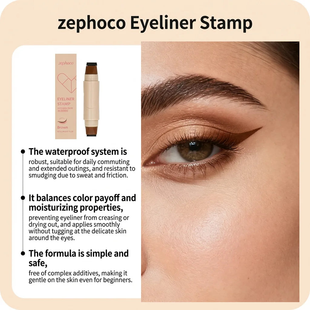 Dual-Ended Liquid Eyeliner Stamp Pen – Waterproof Winged Liner