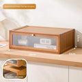 Solid wood bedside table simple retro locker small simple bedroom home 2025 new bedside shelf cabinet Oasis Select GT brown-small
