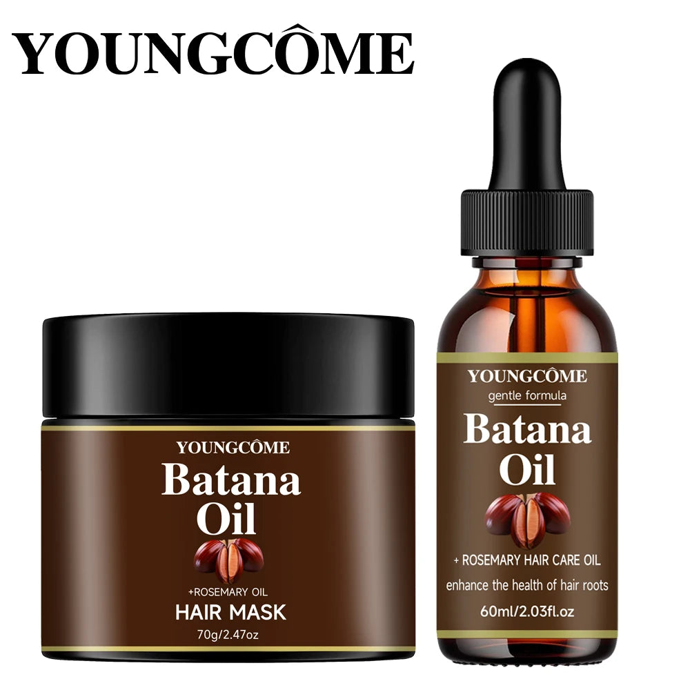 Batana & Rosemary Oil Hair Mask & Serum Set | 2-Piece Duo Hair Care Set Oasis Select 60MLAND 70G