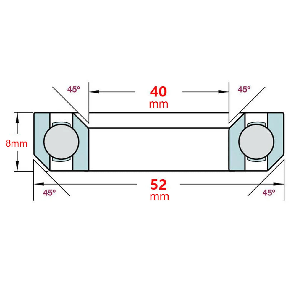 For Cycling For Mountain Bikes 40x52x8mm Bearings Ball Bearings Bike Maintenance Easy Installation High Performance Oasis Select