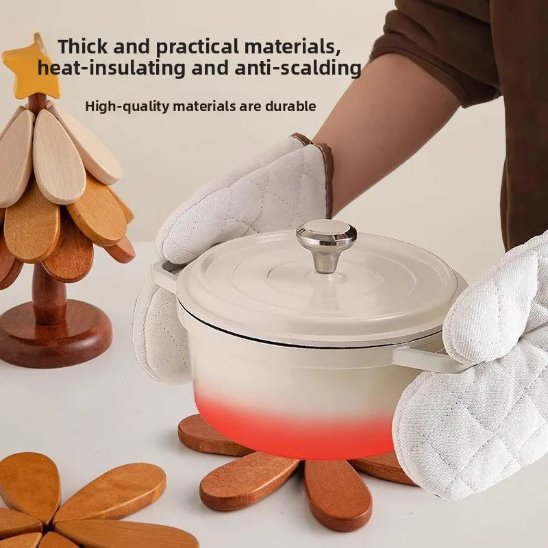 Cup Coasters Solid Wood Home Decor Desktop Decorations Dishes Heat Insulation Pads Water Cups Drinks Meal Mats Christmas Gifts Oasis Select