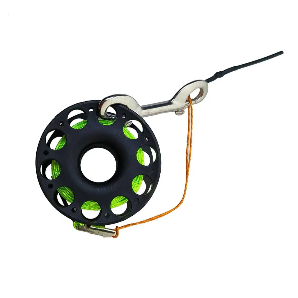 30M Scuba Diving Spool Finger Reel with Stainless Steel double ended hook Tech Snorkeling Equipment Cave Wreck Guide Line Reel Oasis Select
