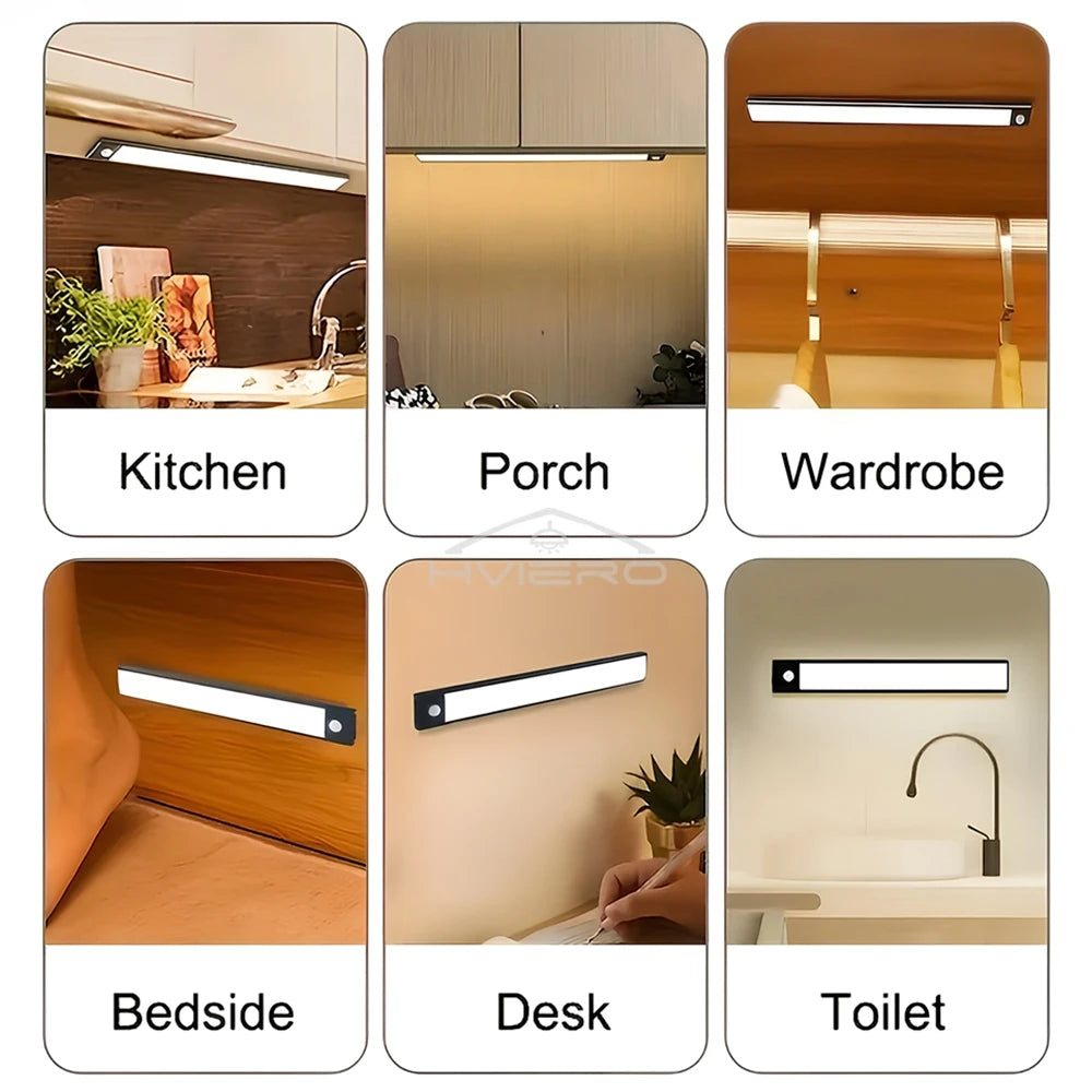 USB Rechargeable LED Motion Sensor Night Light – Cabinet & Hall