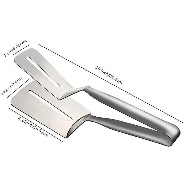 1/2Pcs Stainless Steel Steak Clips Multifunctional Spatula Double-Sided Cooking Tongs For Fish Meat Pizza Kitchen Baking Tools Oasis Select