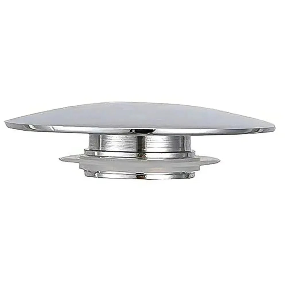 1Pcs Push Button Waste Sink Plug Click Clack Alloy Drain Stopper Silver 66mm Basin PopUp Cap Replacement Part for Bathroom Sink Oasis Select 1