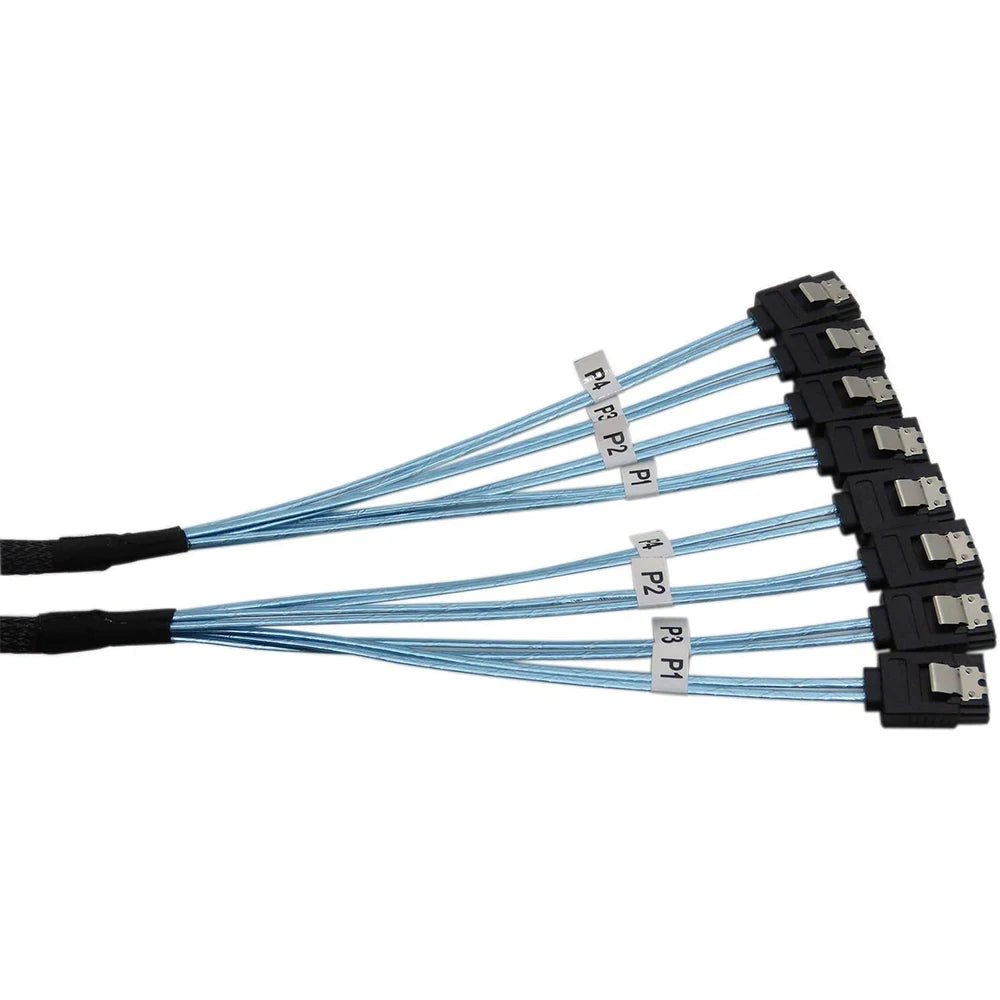 SAS Cable Sata Cable High Speed 6Gbps 4 Ports/Set High Quality for Server 0.5 Meter Oasis Select