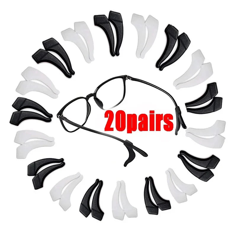 10/30Pairs Glasses Anti Slip Silicone Ear Hook Long-Lasting Eyeglasses Ear Holder Spectacles Bracket Elastic Sunglasses Eartips Oasis Select