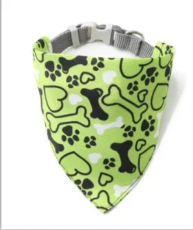 Pet Saliva Towel Adjustment Cute Cartoon Bear Weaved Dog Cat Collar Bib Grooming Arc Design Dog Scarf for Girl Small Dogs Cats Oasis Select G S