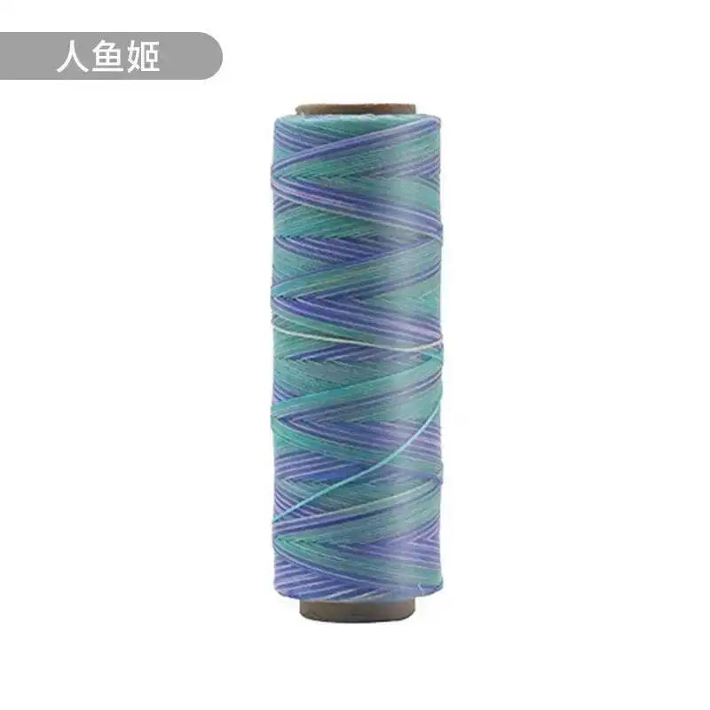 Round Waxed Cord Polyester Coated Sewing Thread DIY Handmade Leather Stitching Rope Bracelets Jewelry Braided Ткань из воска Oasis Select Mermaid Ji 0.35mm 247m