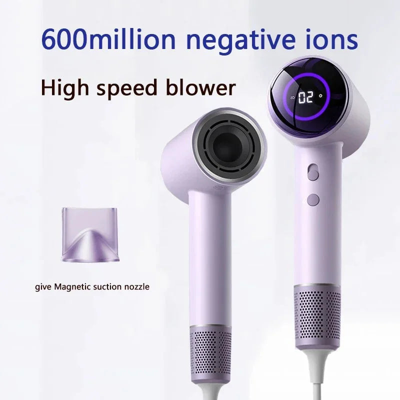 Hairdryer New high speed anion high speed hair dryer Hair LED display hair dryer with nozzle 110V 220V 1600W high power Oasis Select
