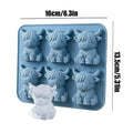 Cute Cow Ice Cubes Making Mold Splash-proof Easy To Fall Off For Refrigerator With Container Ice Ball Maker Ice Cubes Tray Oasis Select Blue 1PC