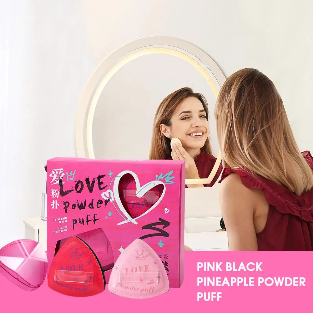 Pineapple Powder Puff & Beauty Blender Sponge Set – Face & Body Powder Puff Set Oasis Select