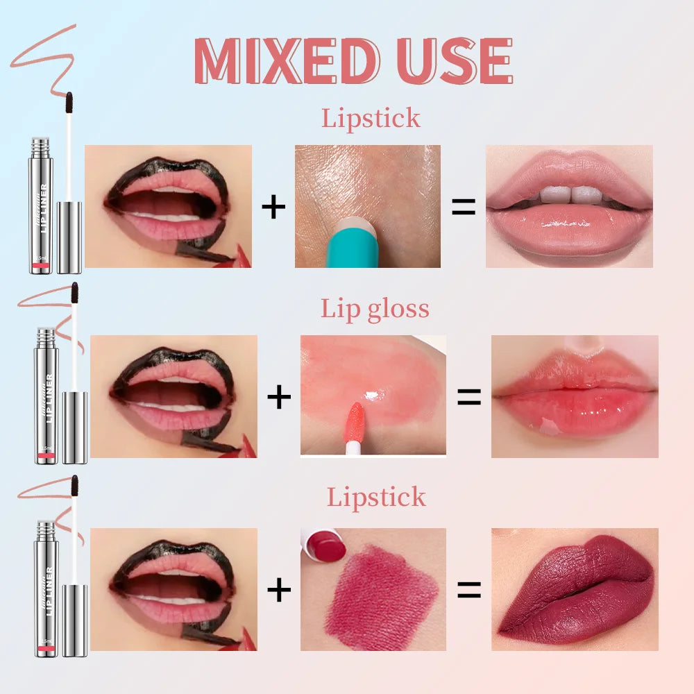 4colors Lip Liner Tattoo Matte Peel Off Enhance Lips Lip Liner Waterproof Long Lasting Moisturizing Lips Gloss Tattoo Cosmetics Oasis Select
