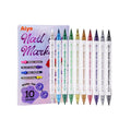 10Pcs/Set DIY Nail Art Graffiti Pen Nail Polish Pens Drawing Painting Point Liner Acrylic Painted Pen Waterproof Quick-drying Oasis Select 1 Set