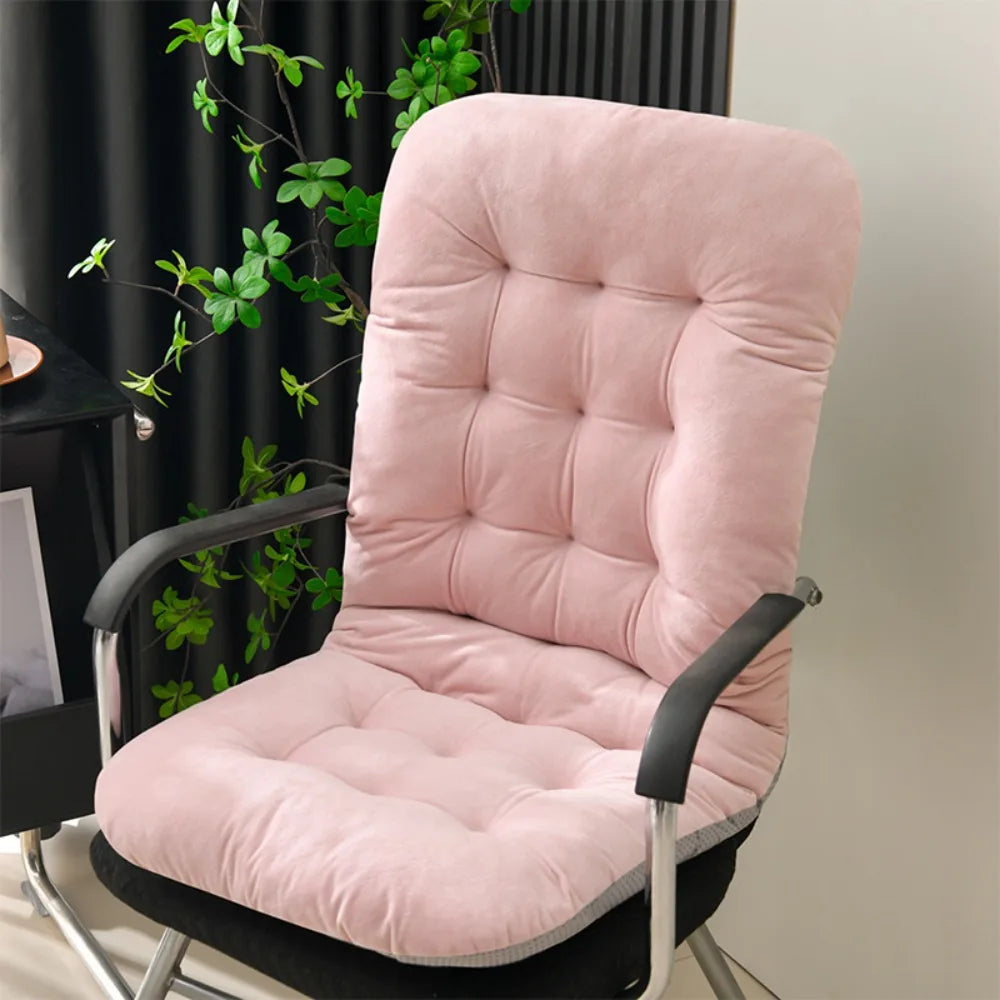Cotton Chair Cushion & Backrest Pillow 45×93cm | Washable