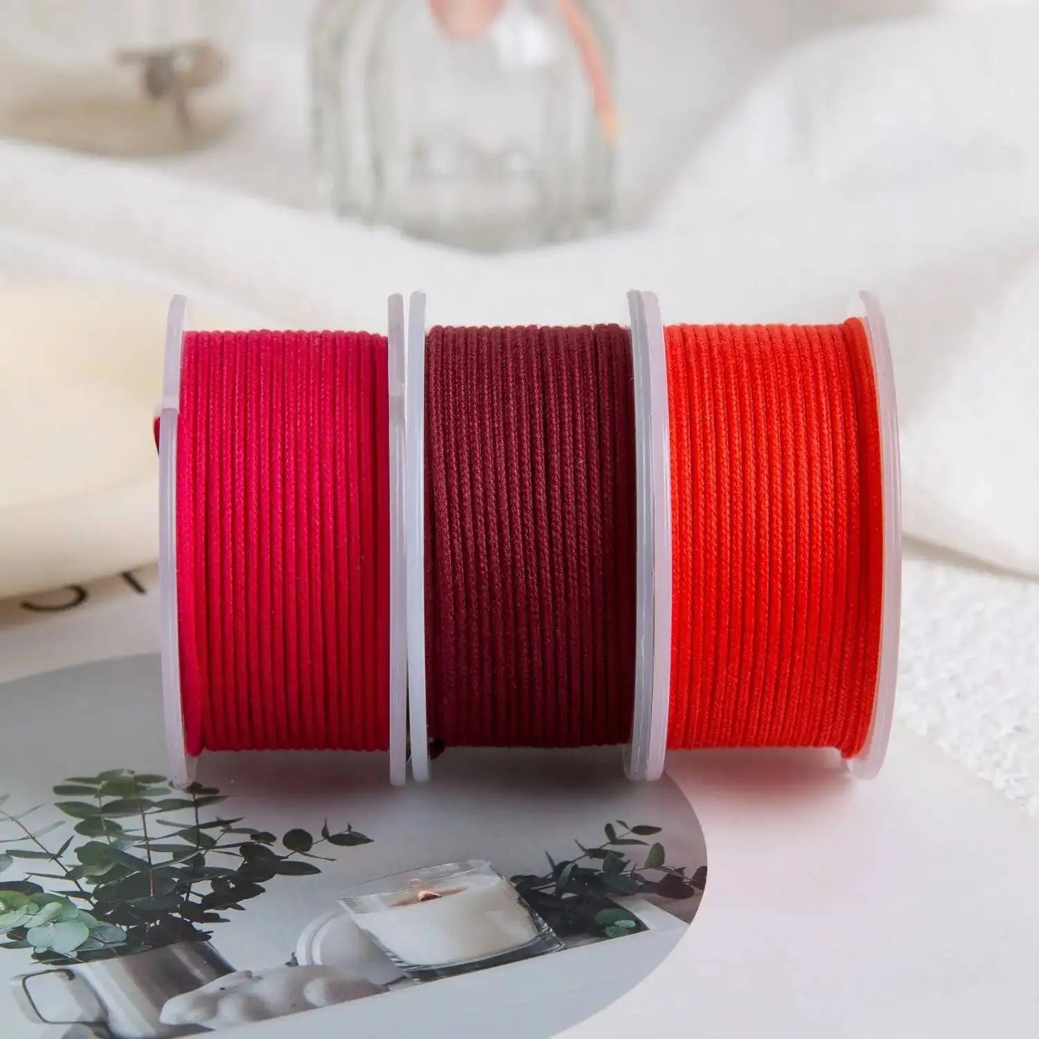 1.5mm Core-Spun Cotton Cord Bodhi Bead Bracelet Handmade Macrame Yarn Oasis Select