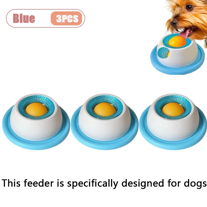 Interactive Pet Licking Mat for Cats and Dogs Non-Slip Slow Feeder Bowl with Raised Patterns Promotes Calmness and Oral Health Oasis Select Blue-3PCS