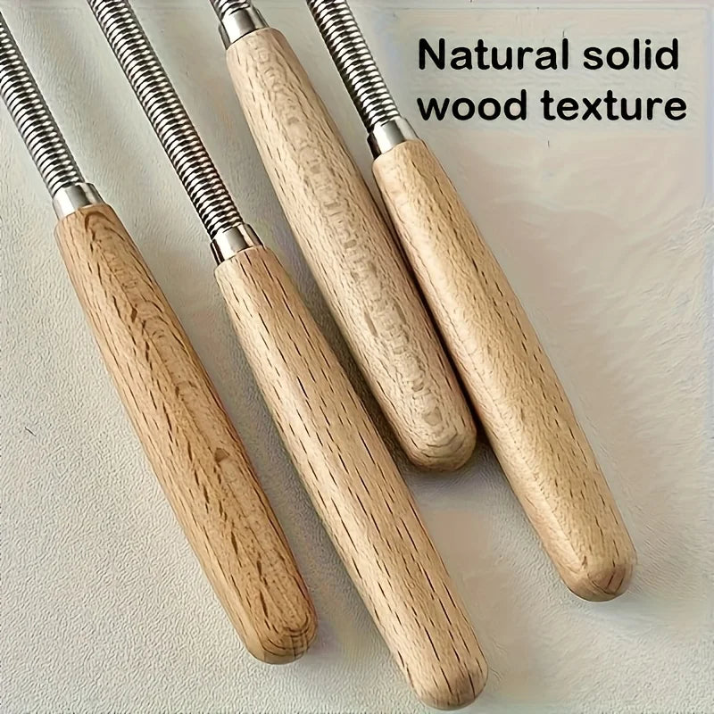 1pc/3pcs Set of Whisks with Solid Wood Handles, Stainless Steel Kitchen Whisk and Cream Mixer Oasis Select