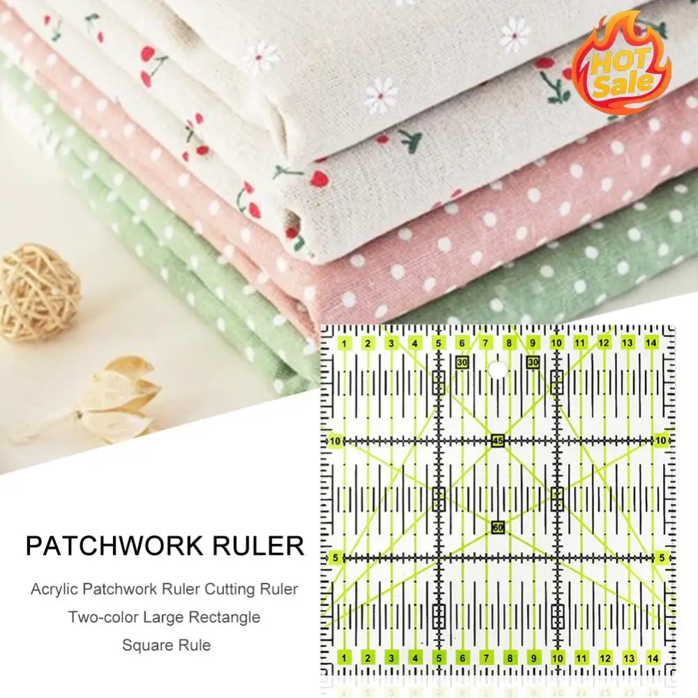 Acrylic Drawing Ruler Double Color Sewing Measuring Patchwork Yardstick Ruler Supplies Household Woodworking Products Oasis Select