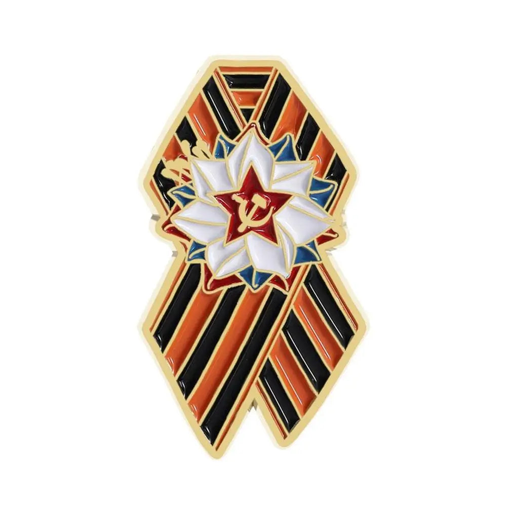 St. George Enamel Pin Brooch – Victory Day Memorial Badge