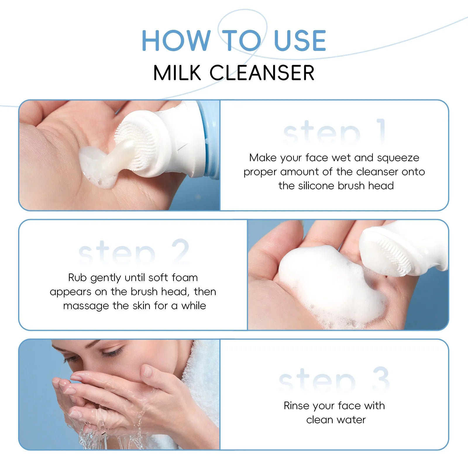 LAIKOU Milk Foaming Cleanser – Amino Acid Deep Clean 80g Foaming Facial Cleanser Oasis Select