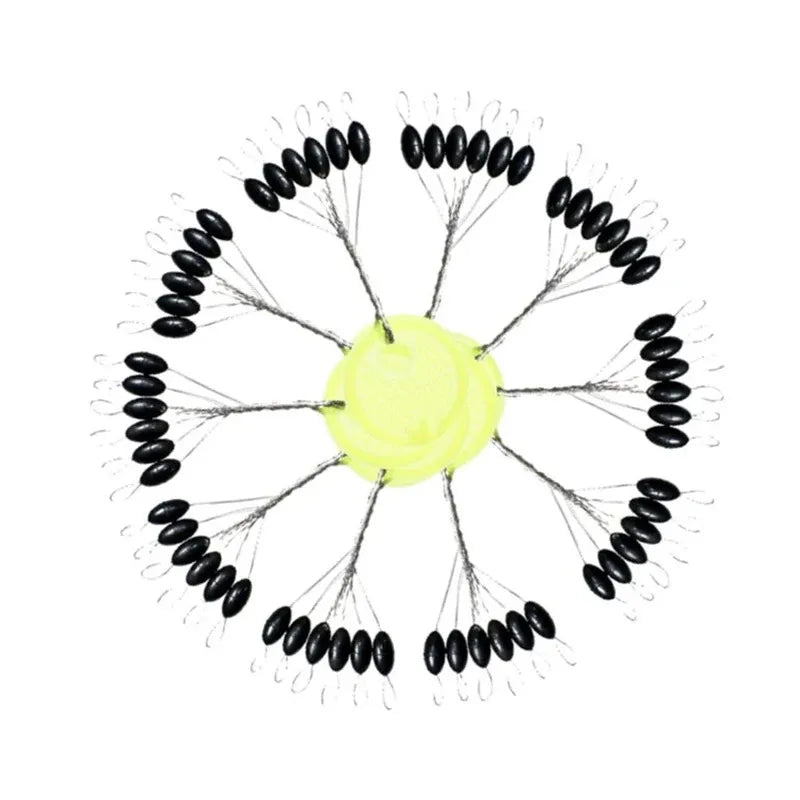 10-40Groups Space Beans Rubber Carp Fishing Equipment Black Rubber Oval Stopper Fishing Float Fishing Bobber Float Line Stops Oasis Select
