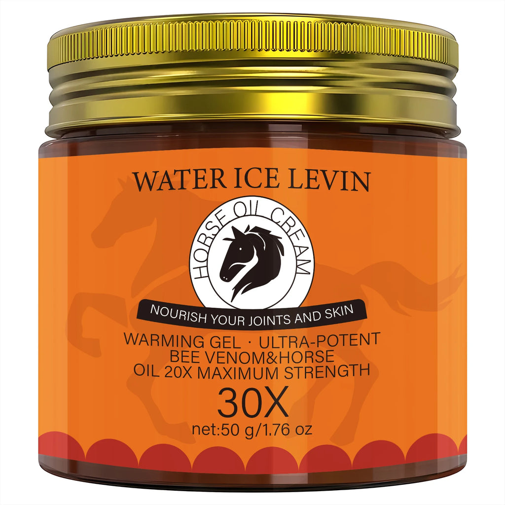 Warming Horse Oil Cream Infused Bee Venom & Rosemary, Nourish Skin & Joints Oasis Select Orange 50g