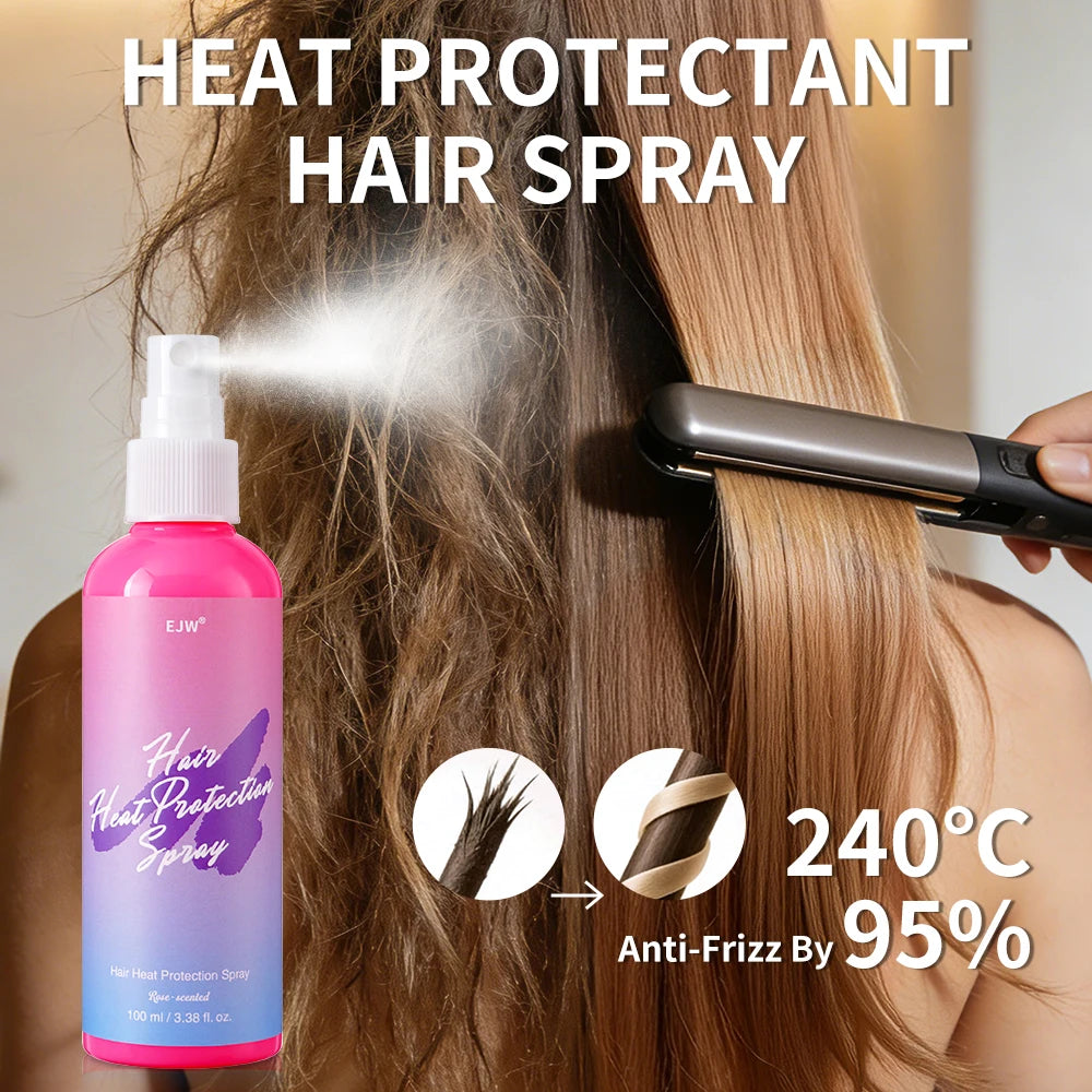 EJW Heat Protection Spray – Frizz Control, Protects to 250°F Heat Protectant Spray Oasis Select