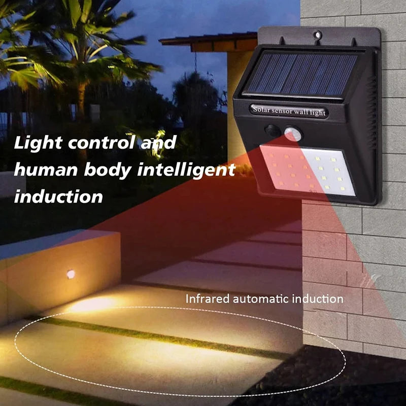 Hot Sale 20~30 LED Solar Light Wireless Sensor Waterproof Solar Wall Lamp Outdoor Motion Garden Decoration Spotlights Oasis Select