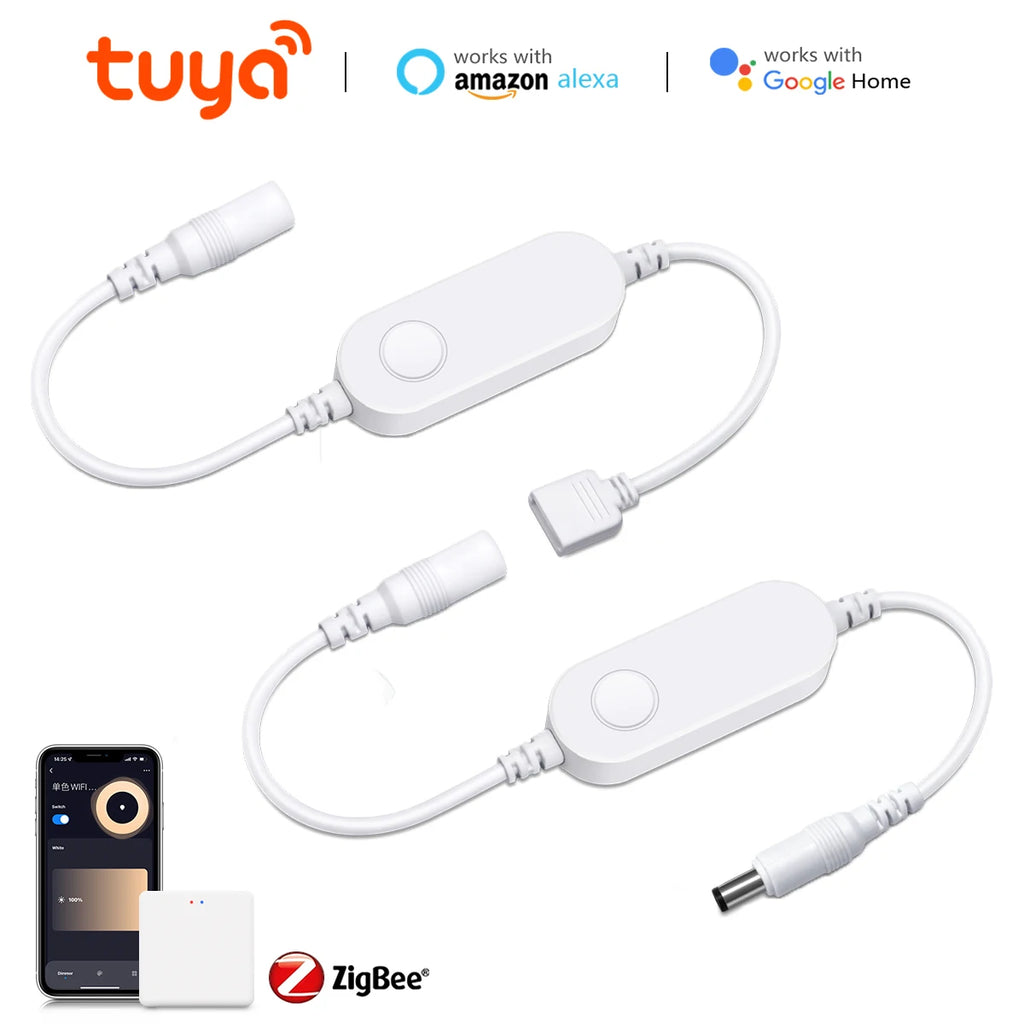 12V-24V Zigbee3.0 WiFi Single Color/RGB LED Light Strip Wireless Controller For Tuya Alexa Smartthings Gateway Bridge Google Oasis Select