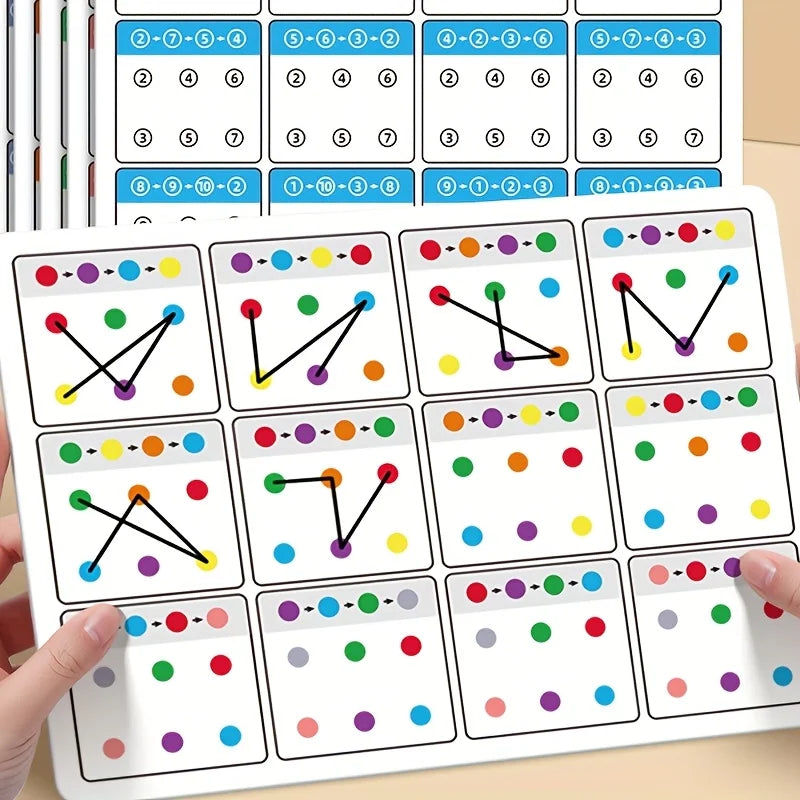 Visual tracking focus and attention training card,color and number recognition, ideal memory improvement,perfect children's gift Oasis Select