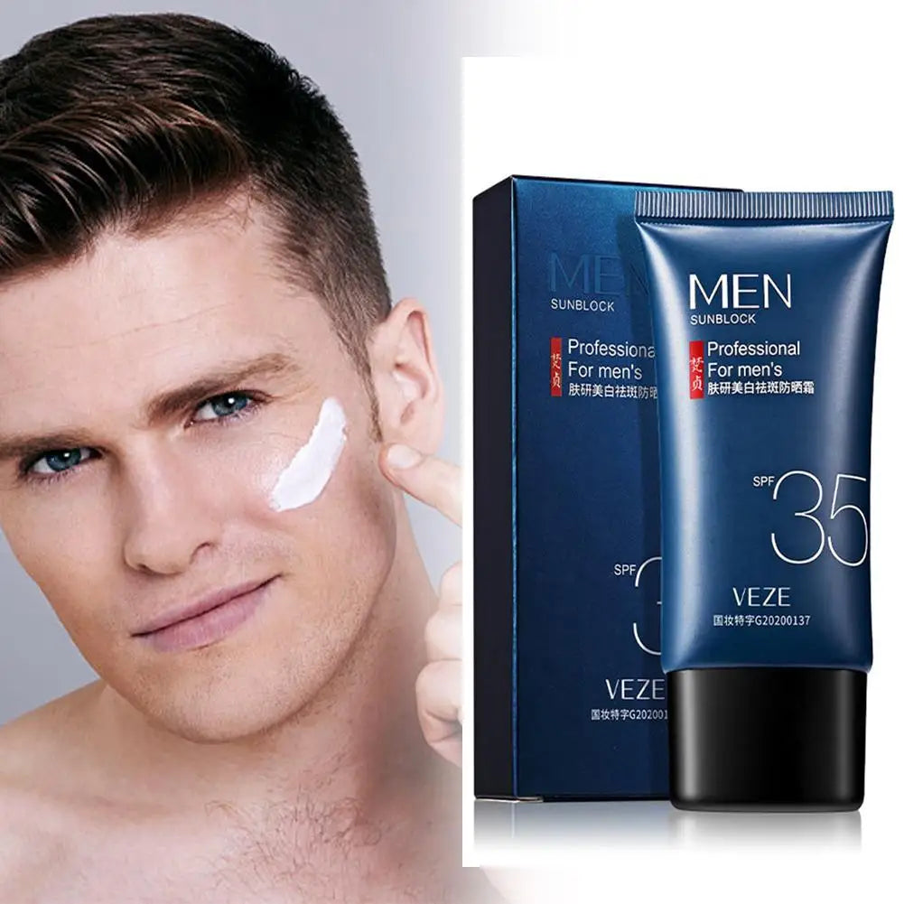 SPF 35 Sunscreen Cream For Men Non-Greasy Moisturizing Sunscreen For Face Protection Body Sunscreen Lotion Whitening Skin Care Oasis Select