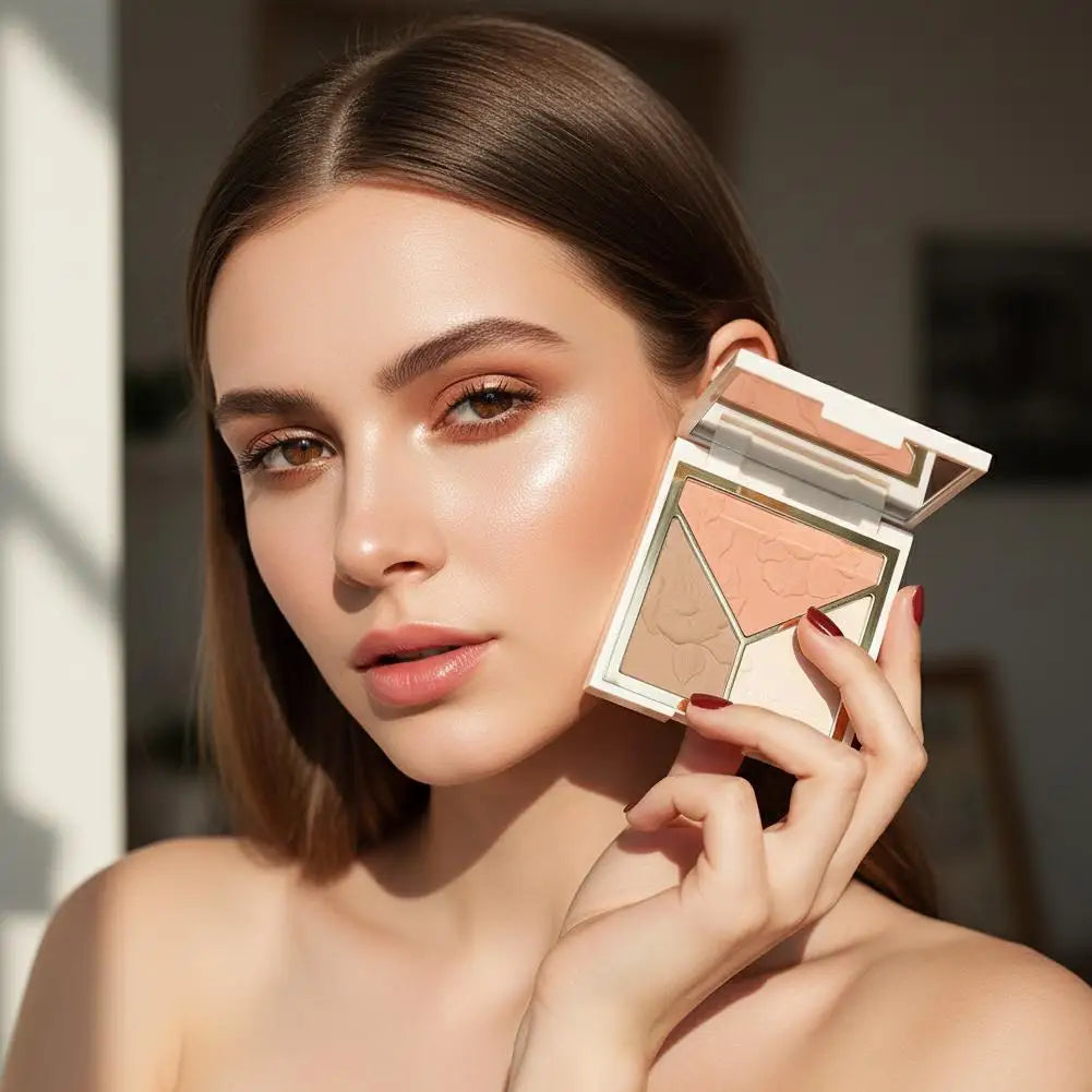 3-in-1 Contour Blush & Highlight Face Palette | MINSHZEE