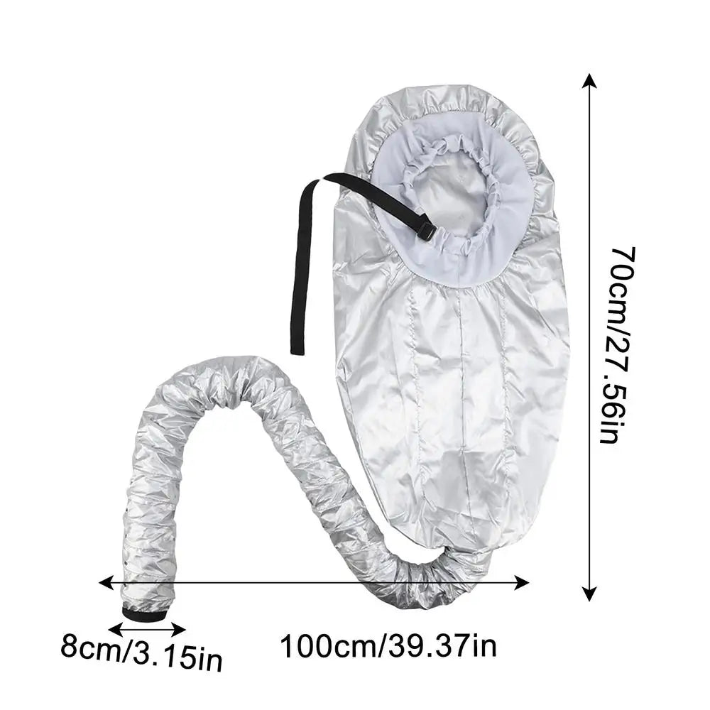 1pcs Hair Perm Portable Soft Hair Drying Cap Bonnet Hood Hat Blow Dryer Attachment Dry Hair Cream Cap bonnets wholesale Oasis Select Silver China Mainland