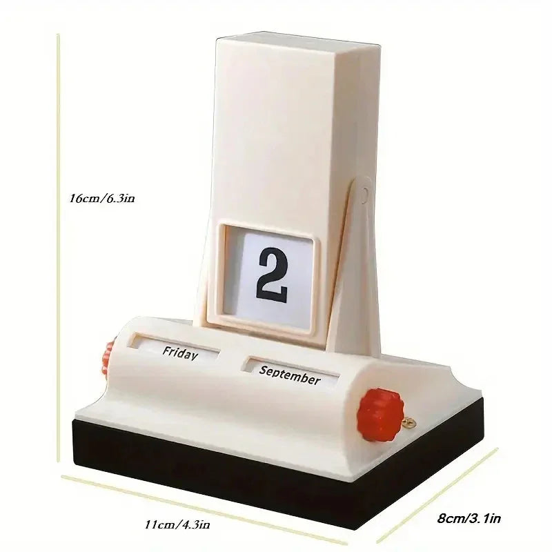 1Pc Flip Calendar Tabletop Ornament Decorative Desk Calendar Desktop Perpetual Calendar for Hotel Office Bedroom Living Room Oasis Select
