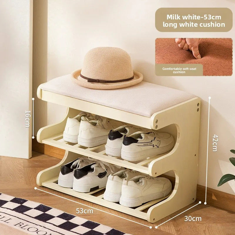 shoe changing stool at the door of the home, small apartment entering the door for storage, shoe stool entering the home Oasis Select Milk white 50 long