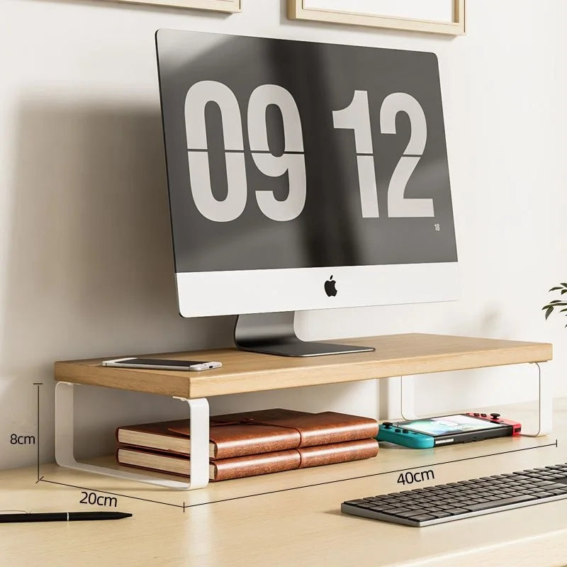 Computer Monitor Elevated Monitor Base Home Office Storage Rack Computer Desktop Creative Storage Rack Office Storage Supplies Oasis Select 40X20X8cm