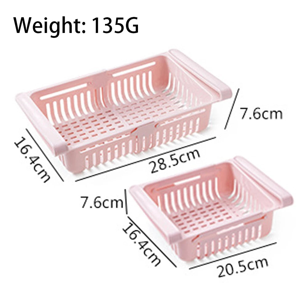 Adjustable Retractable Fridge Storage Rack & Drawer Organizer Kitchen Storage Rack Oasis Select