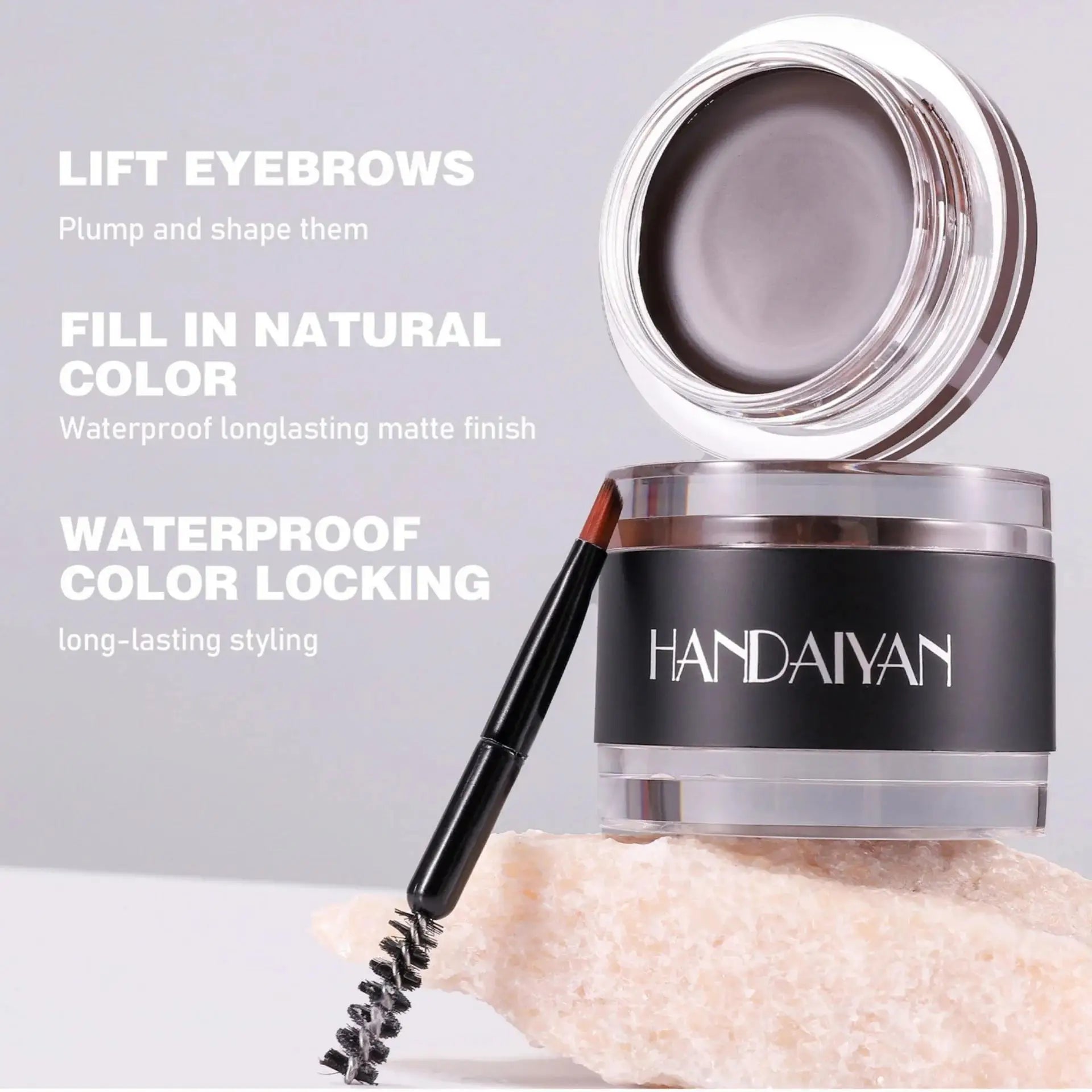 Handaiyan 2-in-1 Waterproof Eyebrow Wax & Tint Pomade | 3D Brows